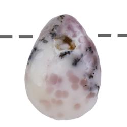 Pendentif opale rose des Andes AB (pierre trouée) + cordon 