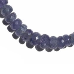 Collier tanzanite AA perles facettées argent 925 - 45-50cm