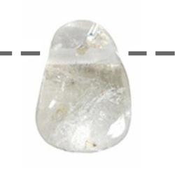 Pendentif topaze blanche Nigéria A (pierre trouée) + cordon