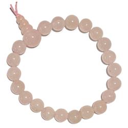 Bracelet tibtain quartz rose (boules 8mm)