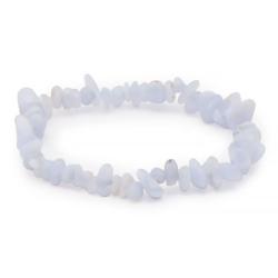 Bracelet calcdoine bleue Namibie AA (perles baroques)