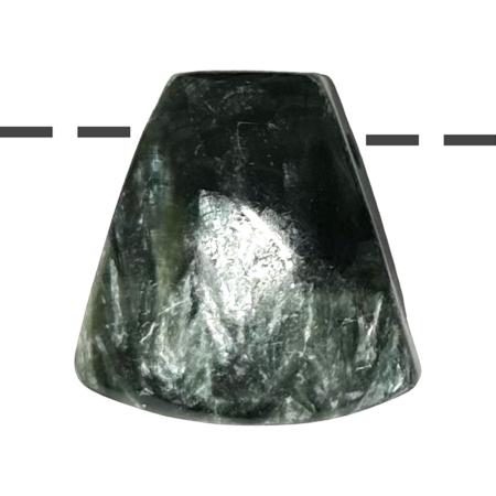 Pendentif séraphinite Russie AA (pierre trouée) + cordon