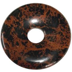 Donut ou PI Chinois obsidienne acajou (3cm)