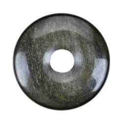 Donut ou PI Chinois obsidienne dore (3cm)
