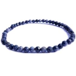 Bracelet saphir bleu Inde A (perles facettes 3-4mm)