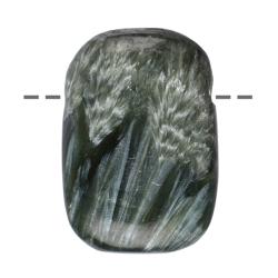 Pendentif sraphinite rectangulaire Russie AA (pierre troue) + cordon