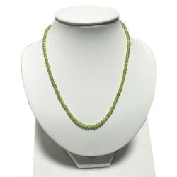 Collier pridot Inde AA (perles facettes 3-4mm) - 45cm