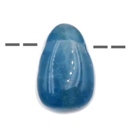 Pendentif fluorine bleue Chine A (pierre trouée) + cordon