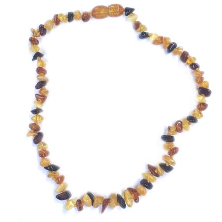 Collier bébé ambre multicolore Lituanie A (perles baroques)