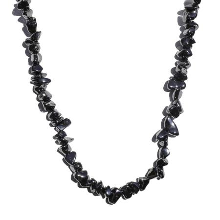 Collier Hématite Chine A (perles baroques) - 45cm