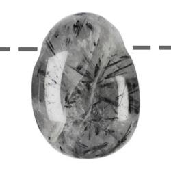 Pendentif quartz avec inclusions de tourmaline Brsil A (pierre troue) + cordon