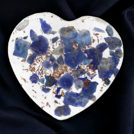 Coeur Orgonite lapis lazuli 30mm