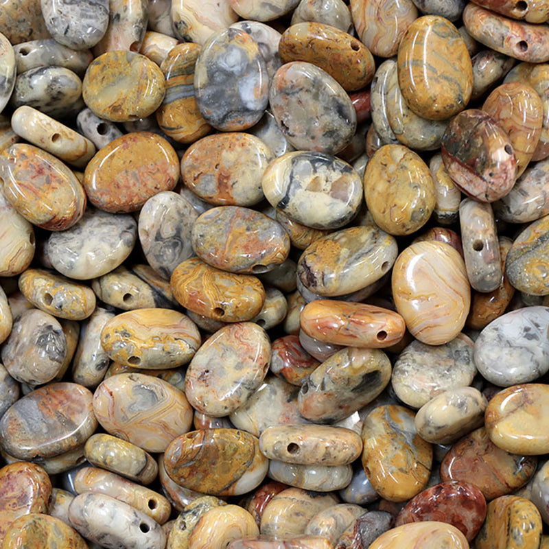 Crazy lace A agate pendant (holey stone) + cord