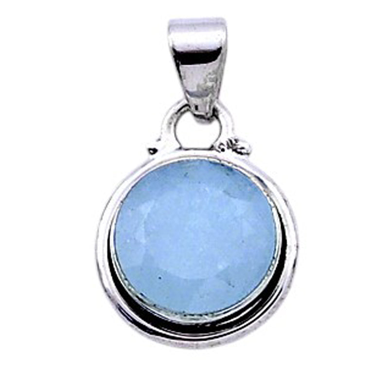 Pendentif aigue marine Namibie AA argent 925