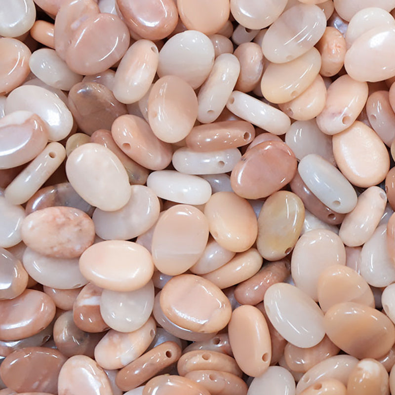 Brazil peach aventurine pendant A (holey stone) + cord