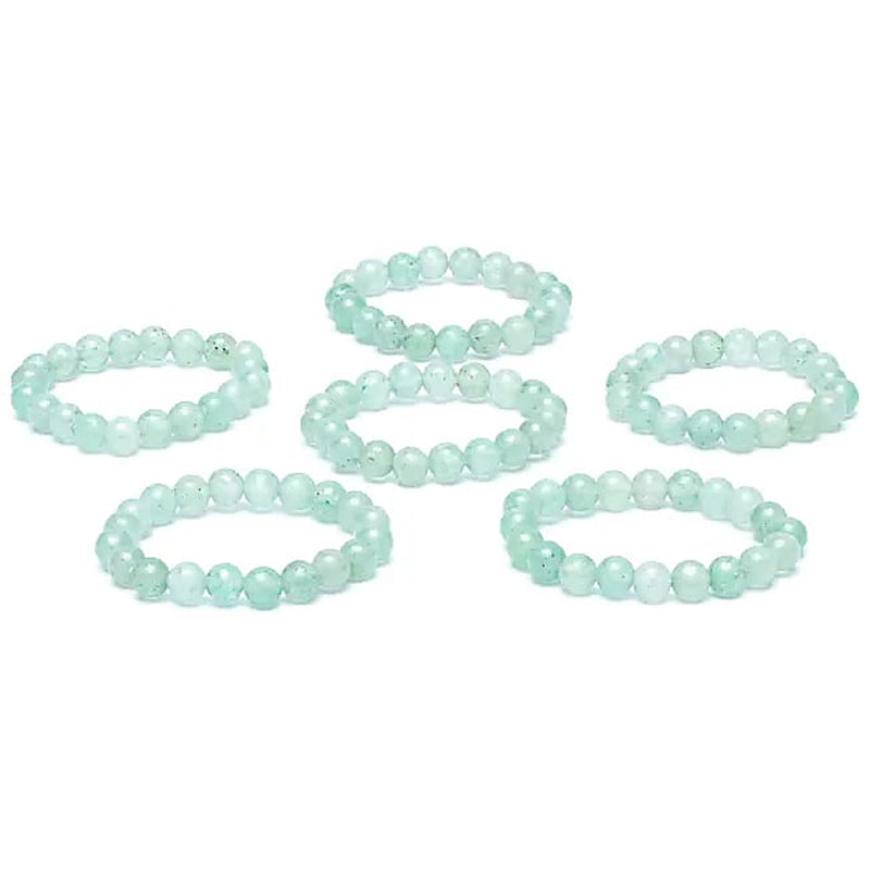 Bague perles aventurine verte Brésil A (boules 3mm)