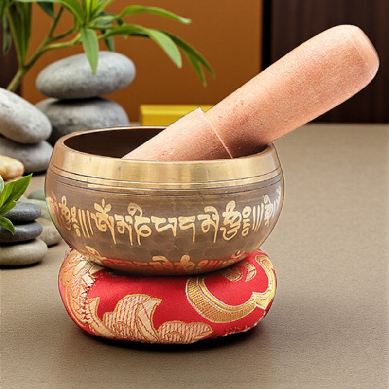 Cuenco tibetano de bronce 10cm negro