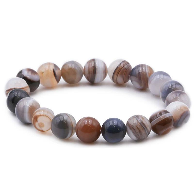 Bracelet agate Botswana A+ (boules 10mm)