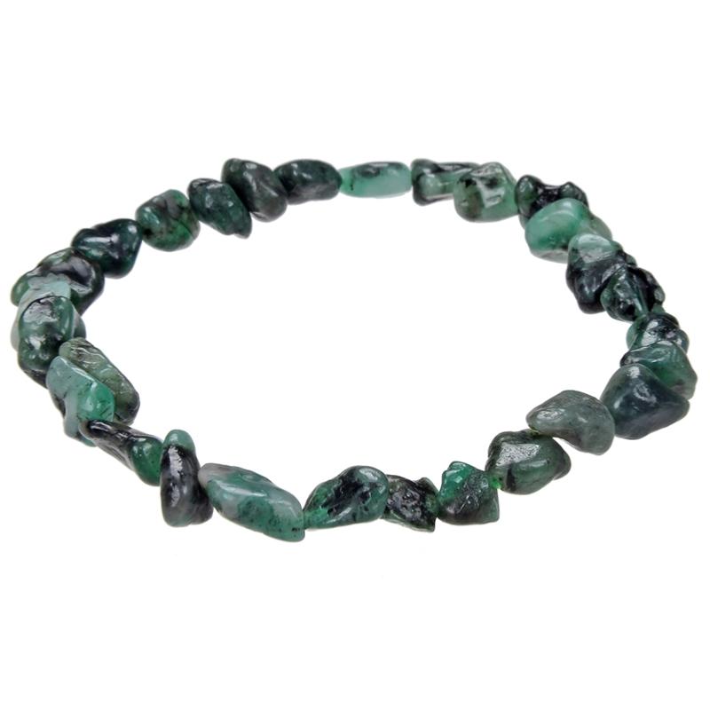 Bracelet émeraude Brésil AB (grains 7-9mm)