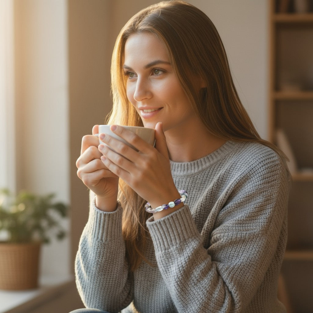 Fluorite bracelet China A (grains 5-7mm)