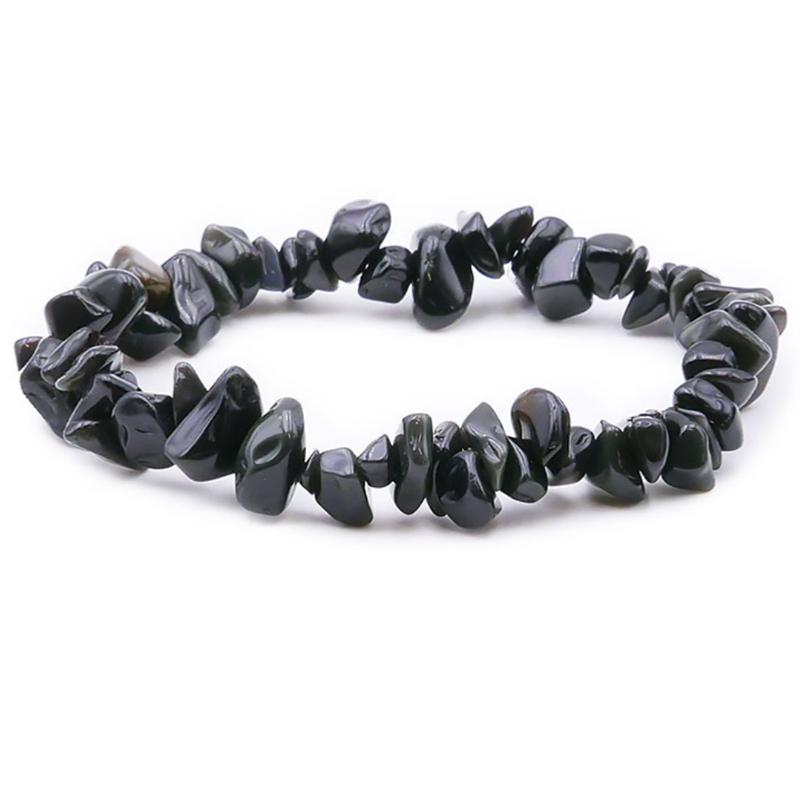 Bracelet obsidienne oeil céleste Mexique A (perles baroques)