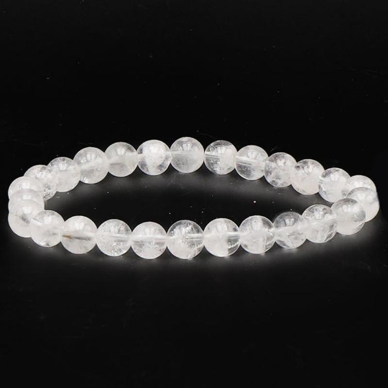 Bracelet quartz fantôme Brésil AA (boules 7-8mm)