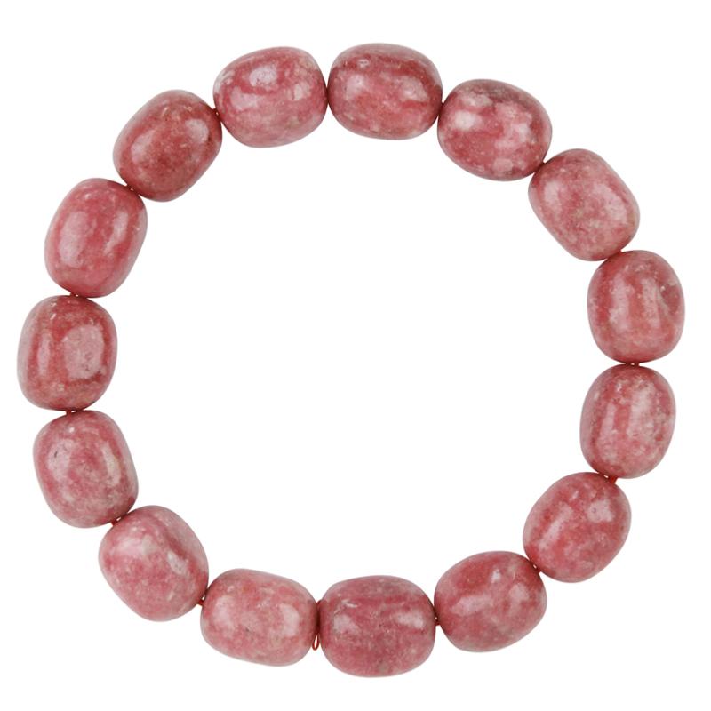 Thulite bracelet Norway tumbled stones 10-12mm – La Boite à Cailloux