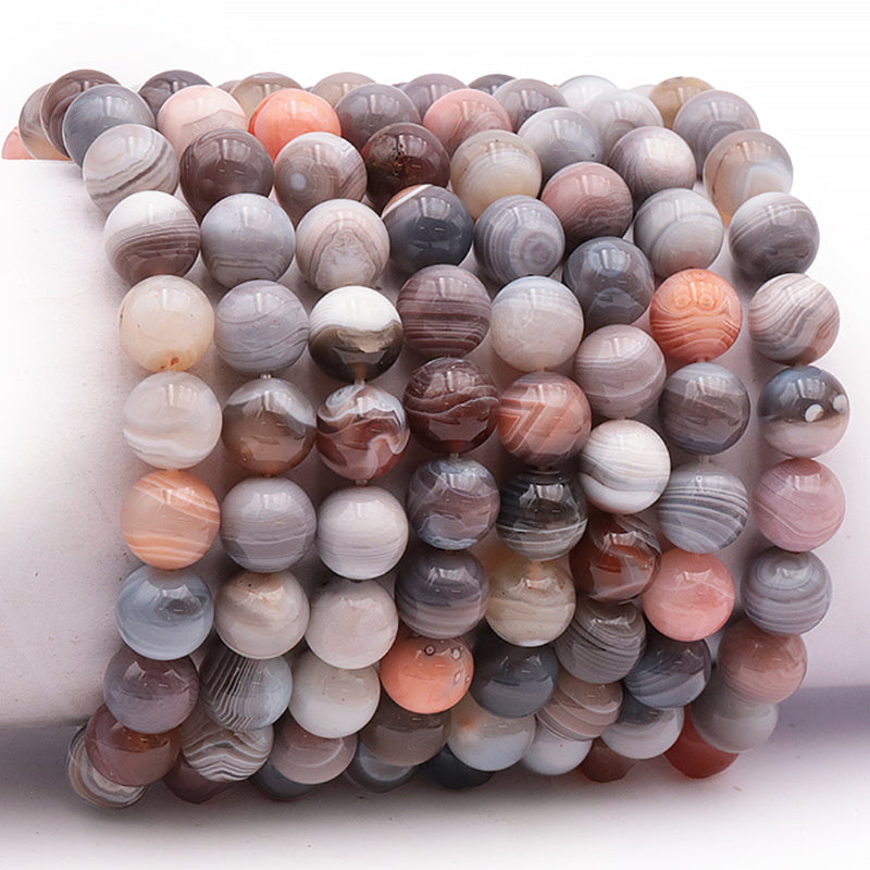 Pulsera ágata Botsuana A+ (bolas 10mm)