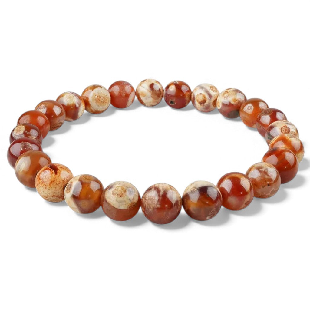 Madagascar A cherry blossom agate bracelet (7-8mm balls)