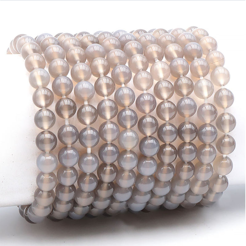 Botswana A gray agate bracelet (7-8mm balls)