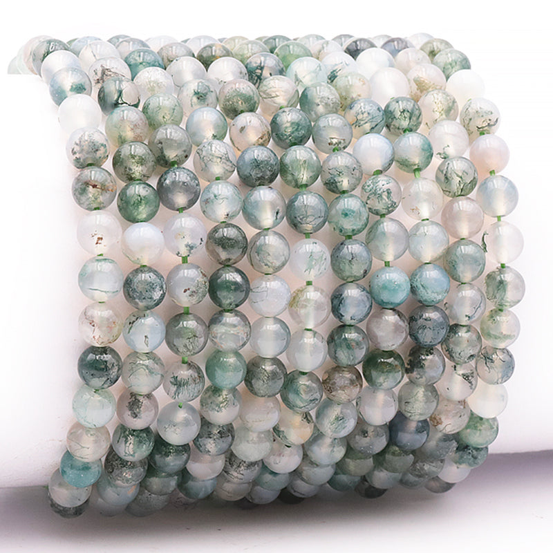 Brazil AB moss agate bracelet (5-6mm balls)