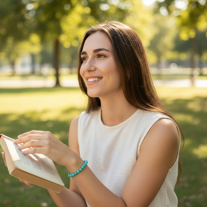 Pulsera Amazonita Rusia AA (bolas 5-6mm)