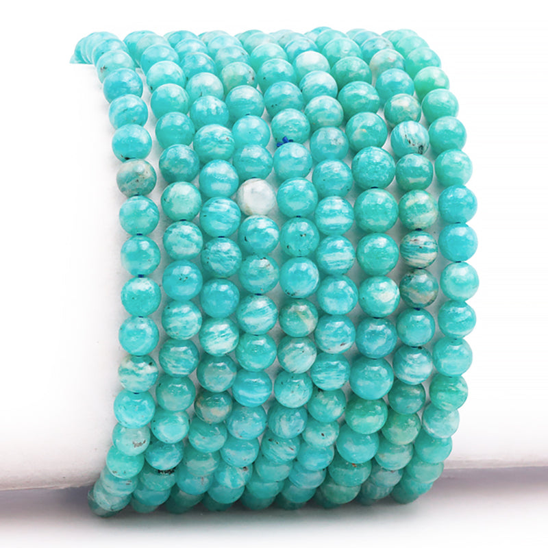 Bracelet amazonite Russie AAA (boules 5-6mm)