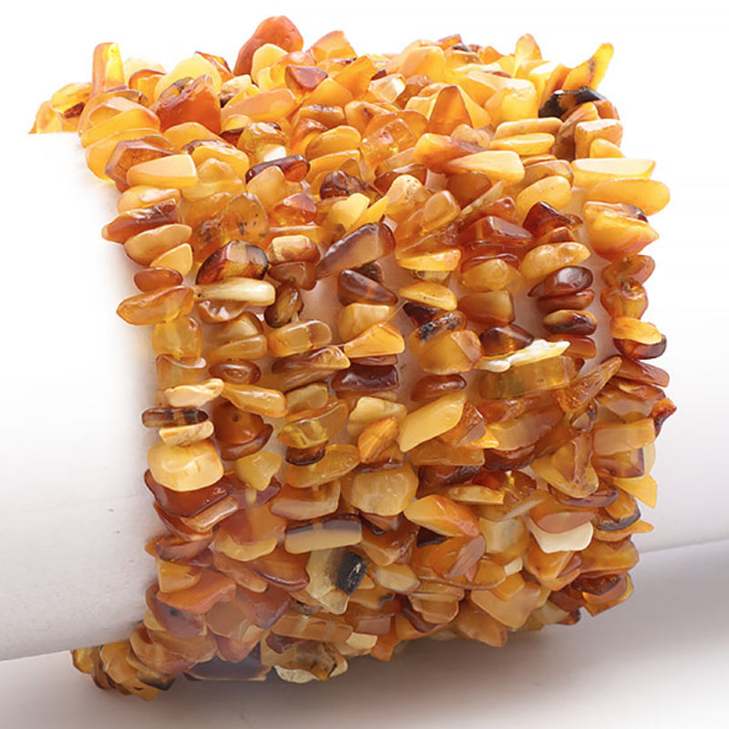 Lituania Una pulsera de ámbar multicolor (perlas barrocas)