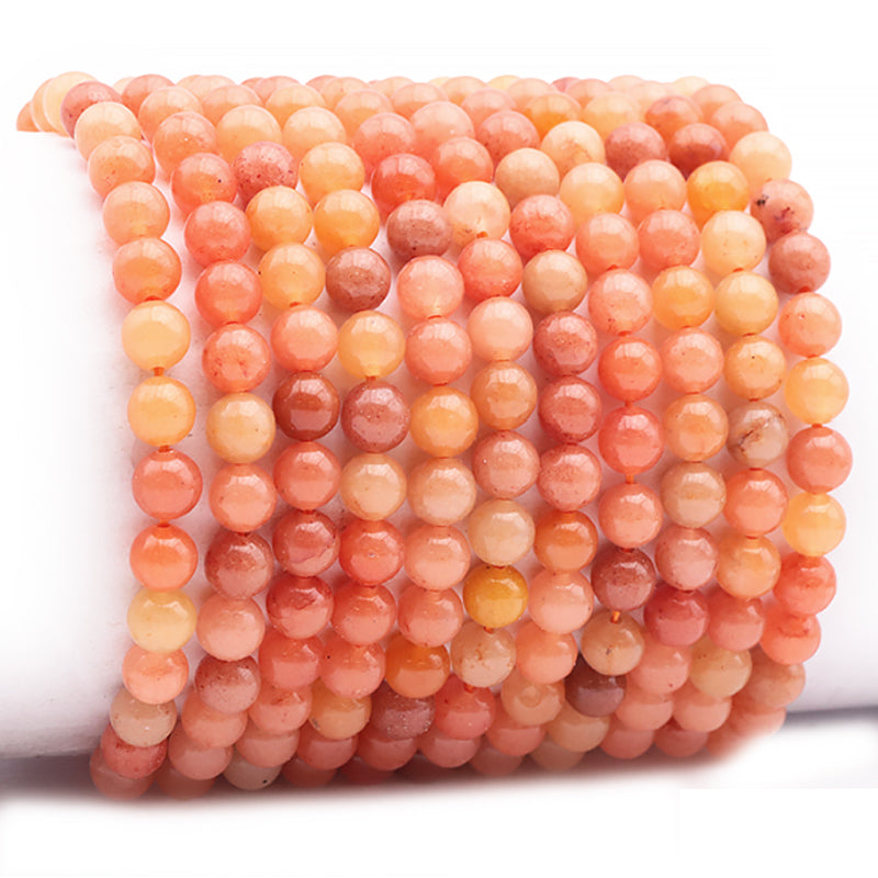 Brazil A+ orange aventurine bracelet (5-6mm balls)
