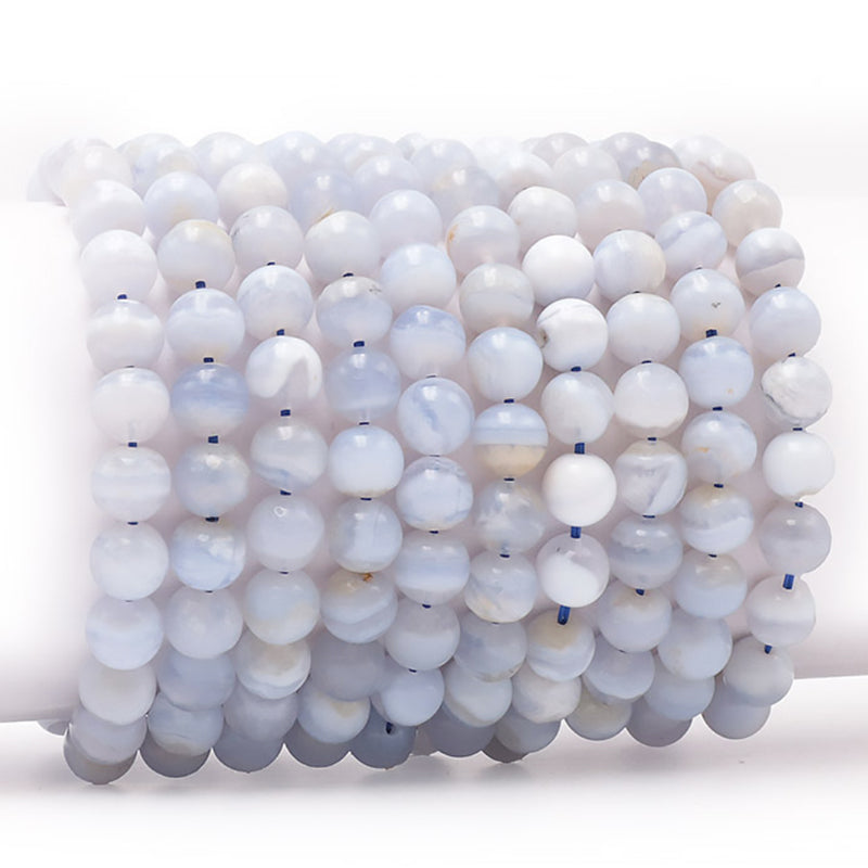 Namibia AA blue chalcedony bracelet (7-8mm balls)