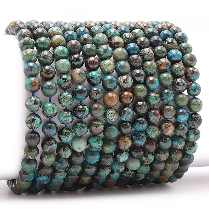 Chrysocolla bracelet Peru AA (5-6mm balls)