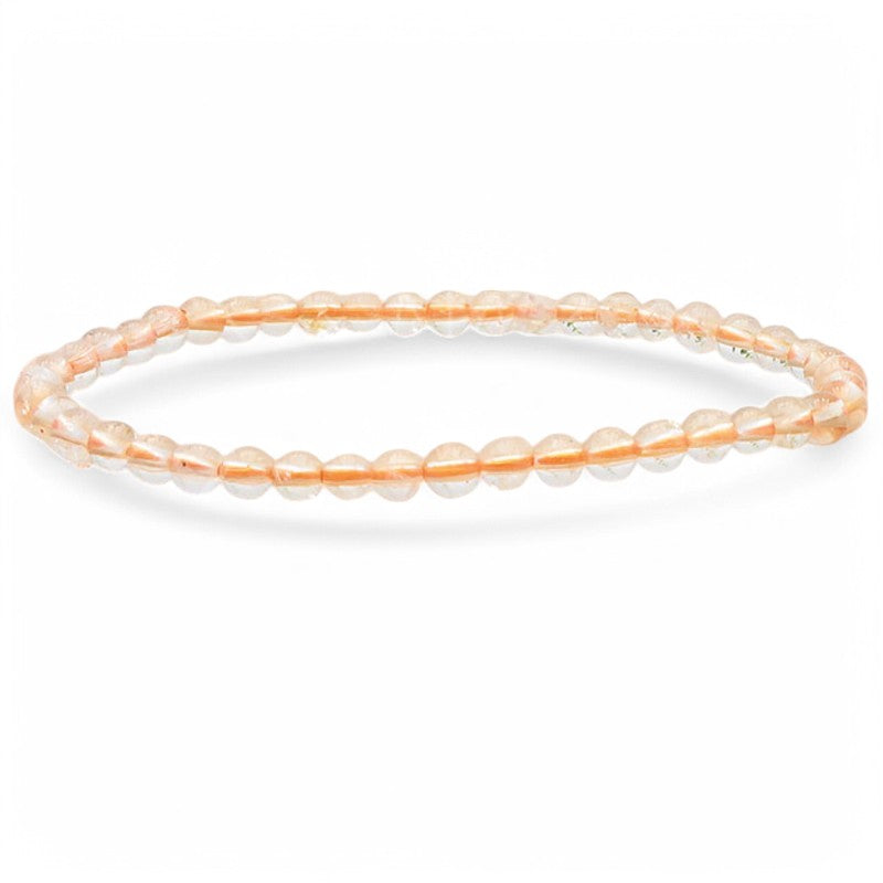 Bracelet citrine naturelle Madagascar AA (boules 3-4mm)