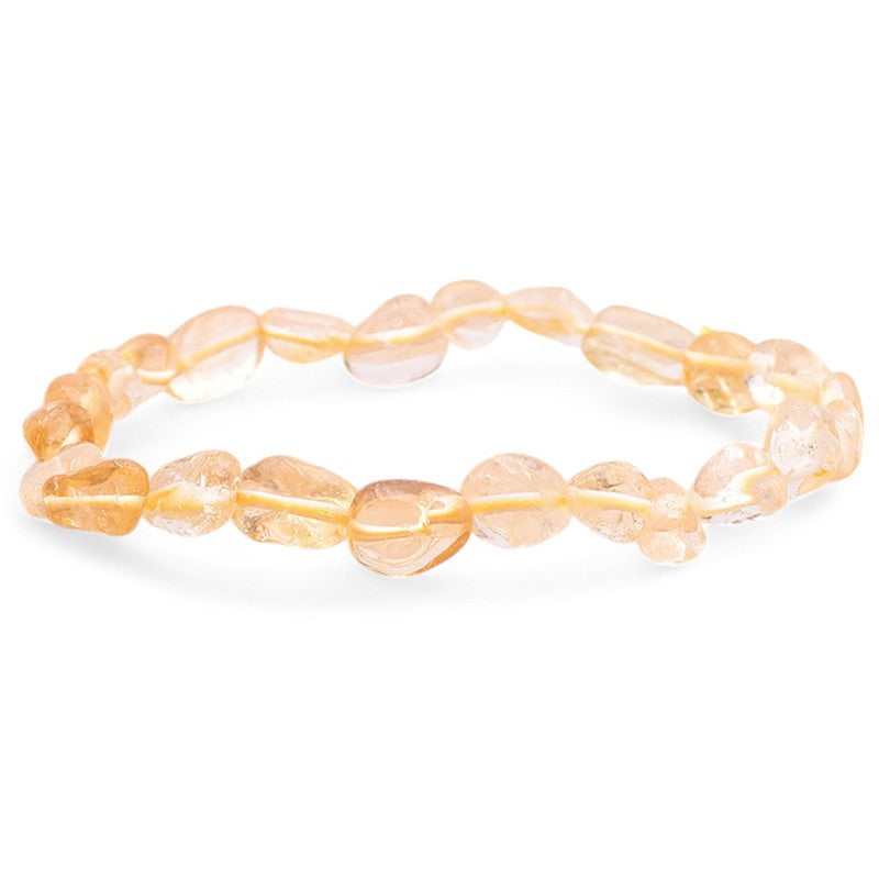Bracelet citrine naturelle Madagascar A (grains 5-7mm)