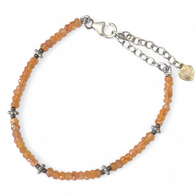 Bracelet cornaline Brésil AA argent 925