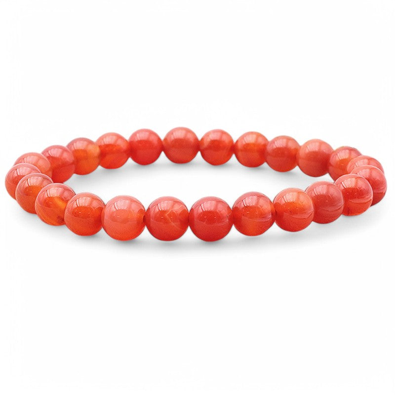 Heated Carnelian Bracelet Brazil A (7-8mm balls)