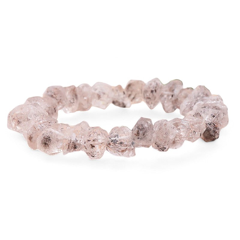 Bracelet cristal Herkimer Pakistan AA (perles baroques)