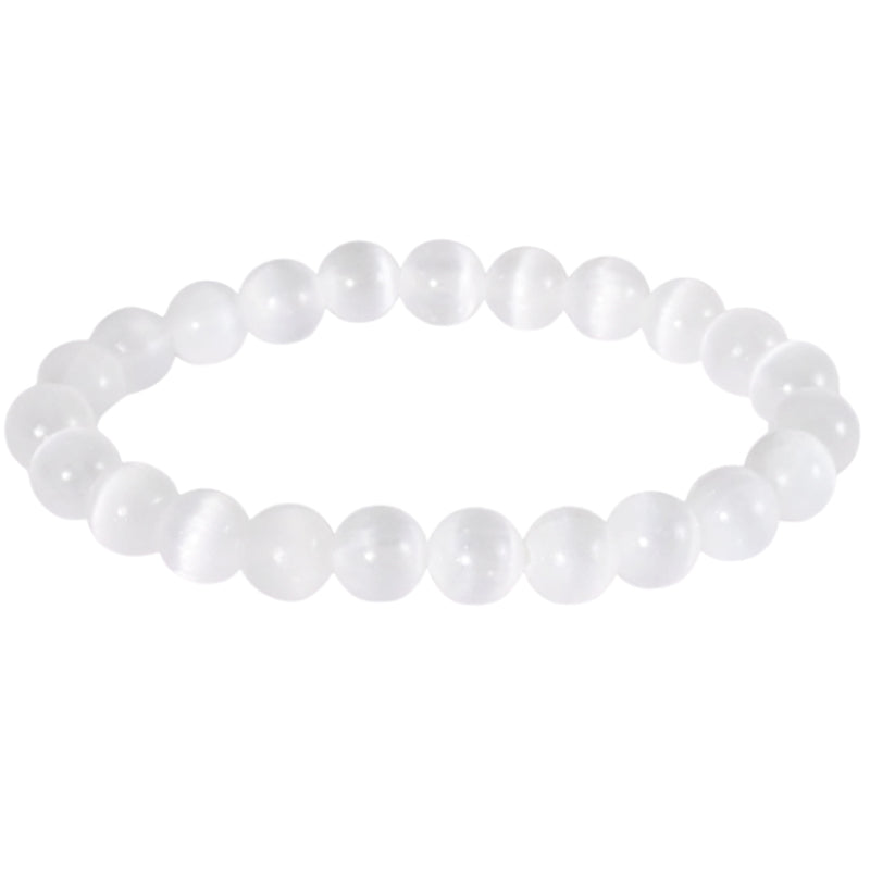 Bracelet taille enfants Selenite Maroc (boules 5-6mm)