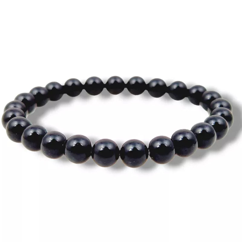 Bracelet taille enfants Tourmaline noire Brésil A (boules 5-6mm)