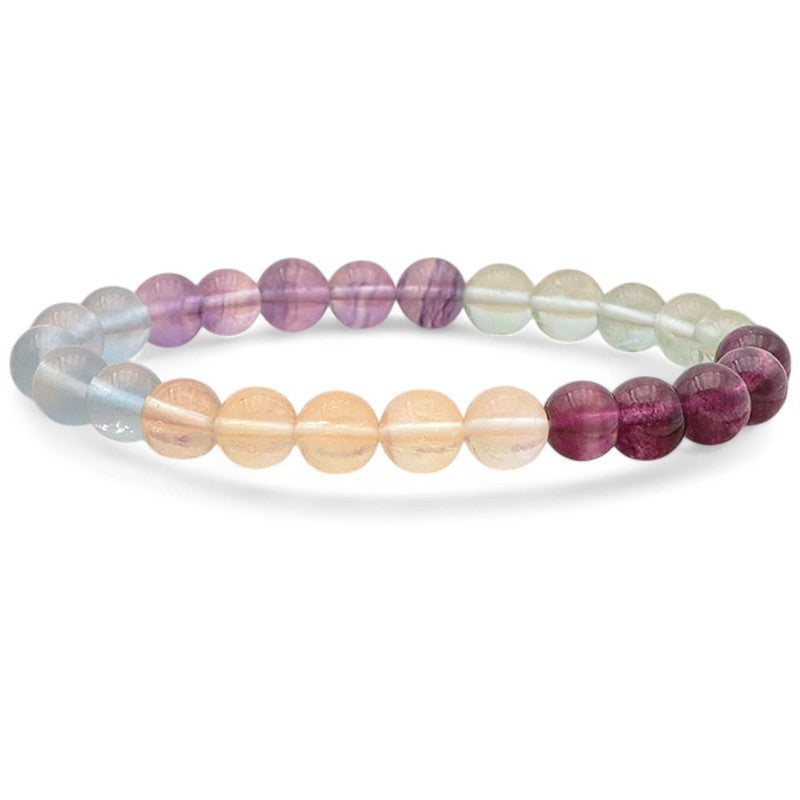 Bracelet fluorine multicolore trié Chine AA+ (boules 7-8mm)