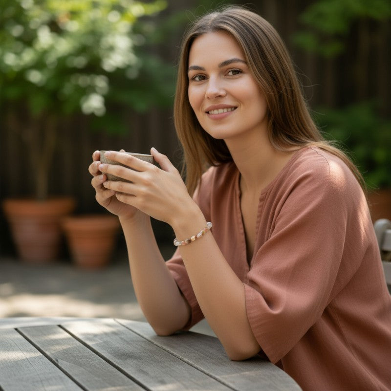 Bracelet agate Botswana A (grains 5-7mm)