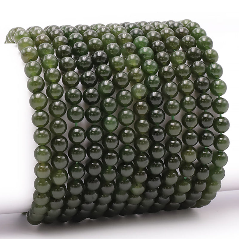 Canadian AA Nephrite Jade Bracelet (5-6mm Balls)
