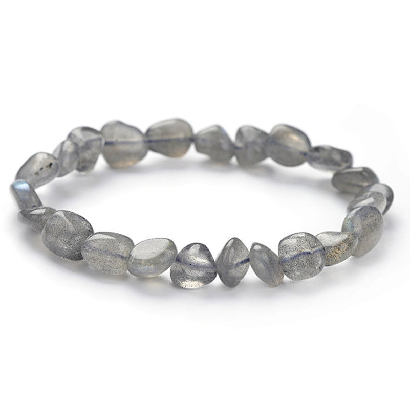 Pulsera de labradorita Madagascar A (granos 5-7mm)
