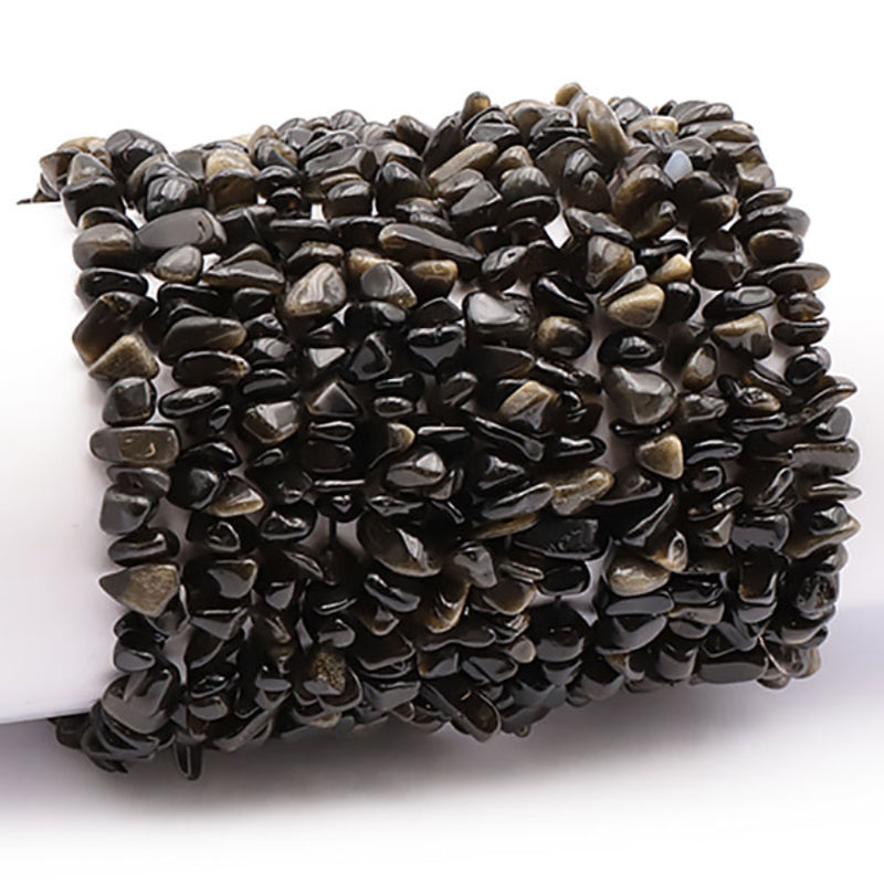 Pulsera de obsidiana dorada México A (perlas barrocas)