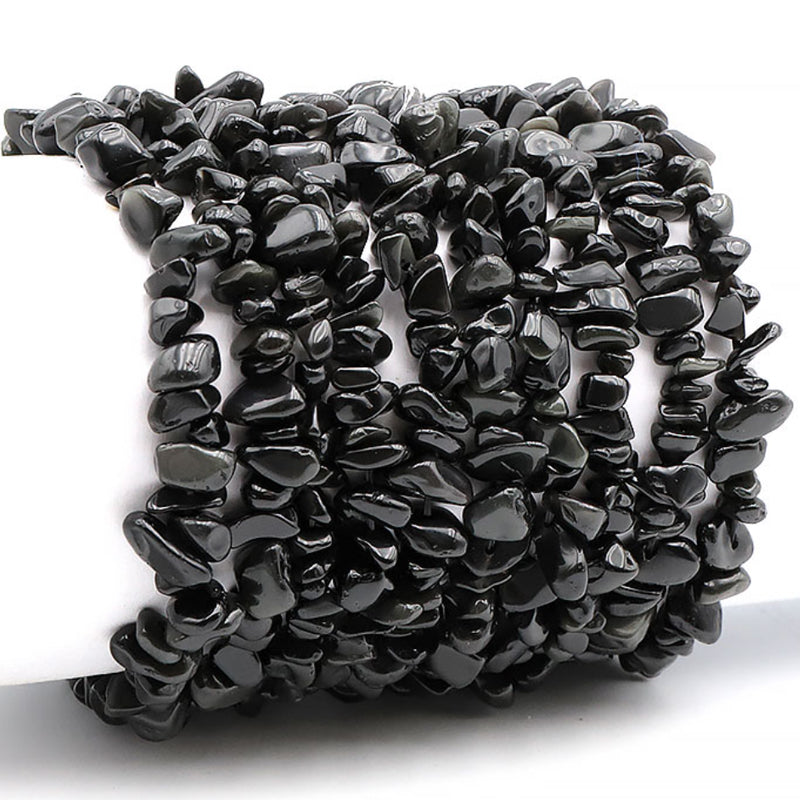 Pulsera obsidiana ojo celeste México A (perlas barrocas)